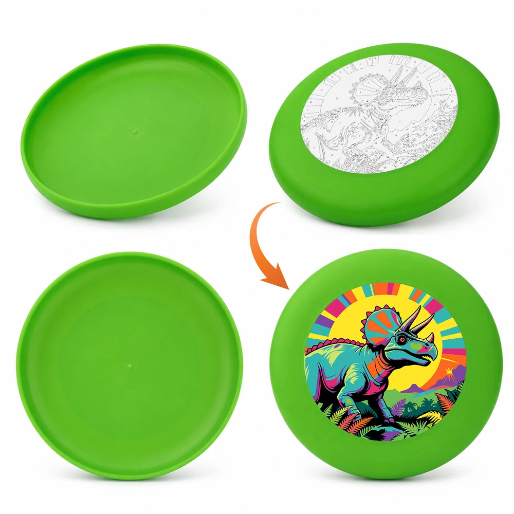 
Paint by Numbers - Frisbee | Rainbow Triceratops