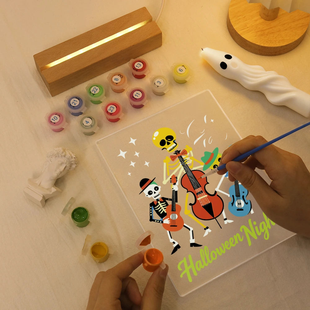 Paint by Numbers - Halloween Light | Skeleton Orchestra Night