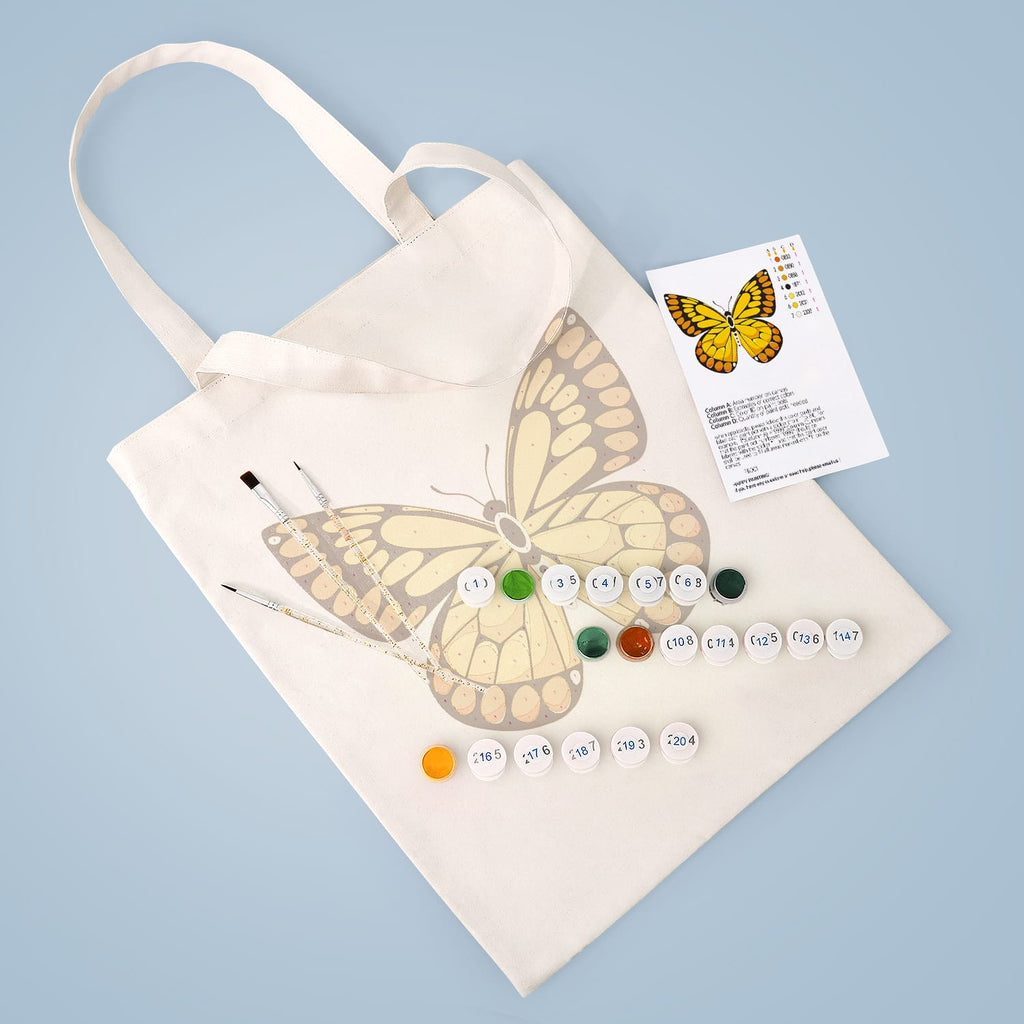Paint by Numbers – DIY Totebag | Golden Butterfly