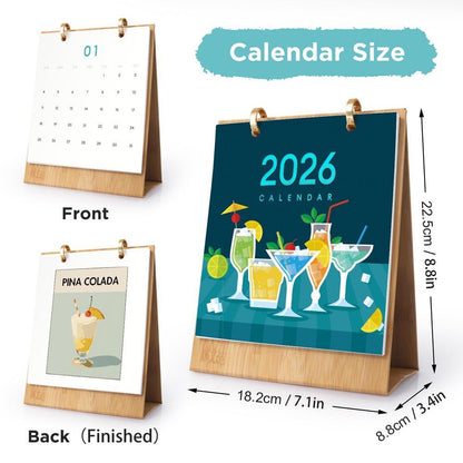 Paint by Numbers - 2026 Desk Calendar - Classic Cocktails