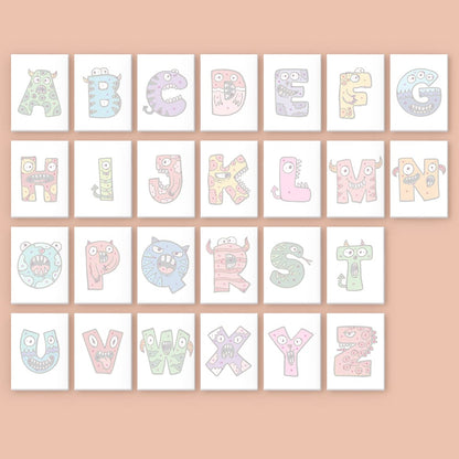 Paint by Numbers – Alphabet Painting Kit | A to Z Monster Letters