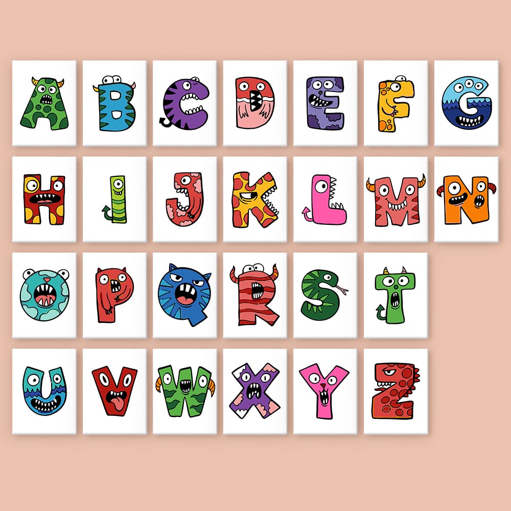 
Paint by Numbers – Alphabet Painting Kit | A to Z Monster Letters