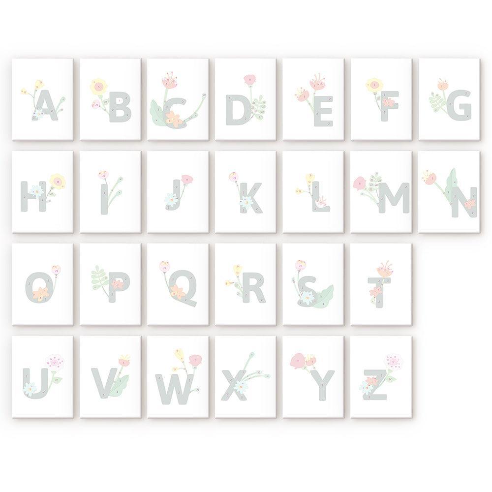 Paint by Numbers – Alphabet Painting Kit | A to Z Floral Letters