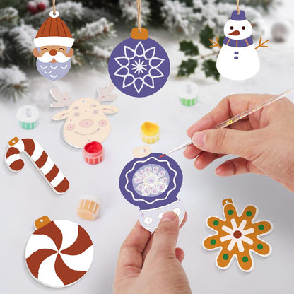 Paint by Numbers – 8 Christmas Ornaments – Reindeer, Snowman & Winter Baubles Set