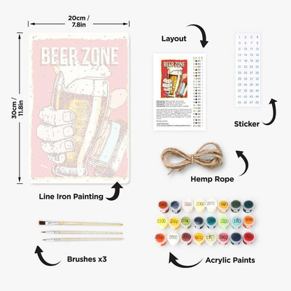 Paint by Numbers – Vintage Metal Bar Art | Beer Zone