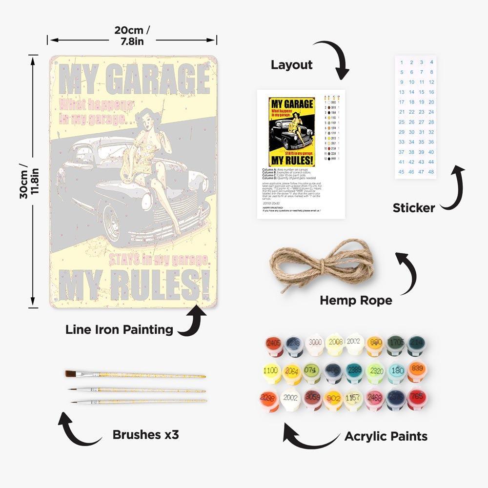 Paint by Numbers – Vintage Metal Garage Art | My Garage, My Rules