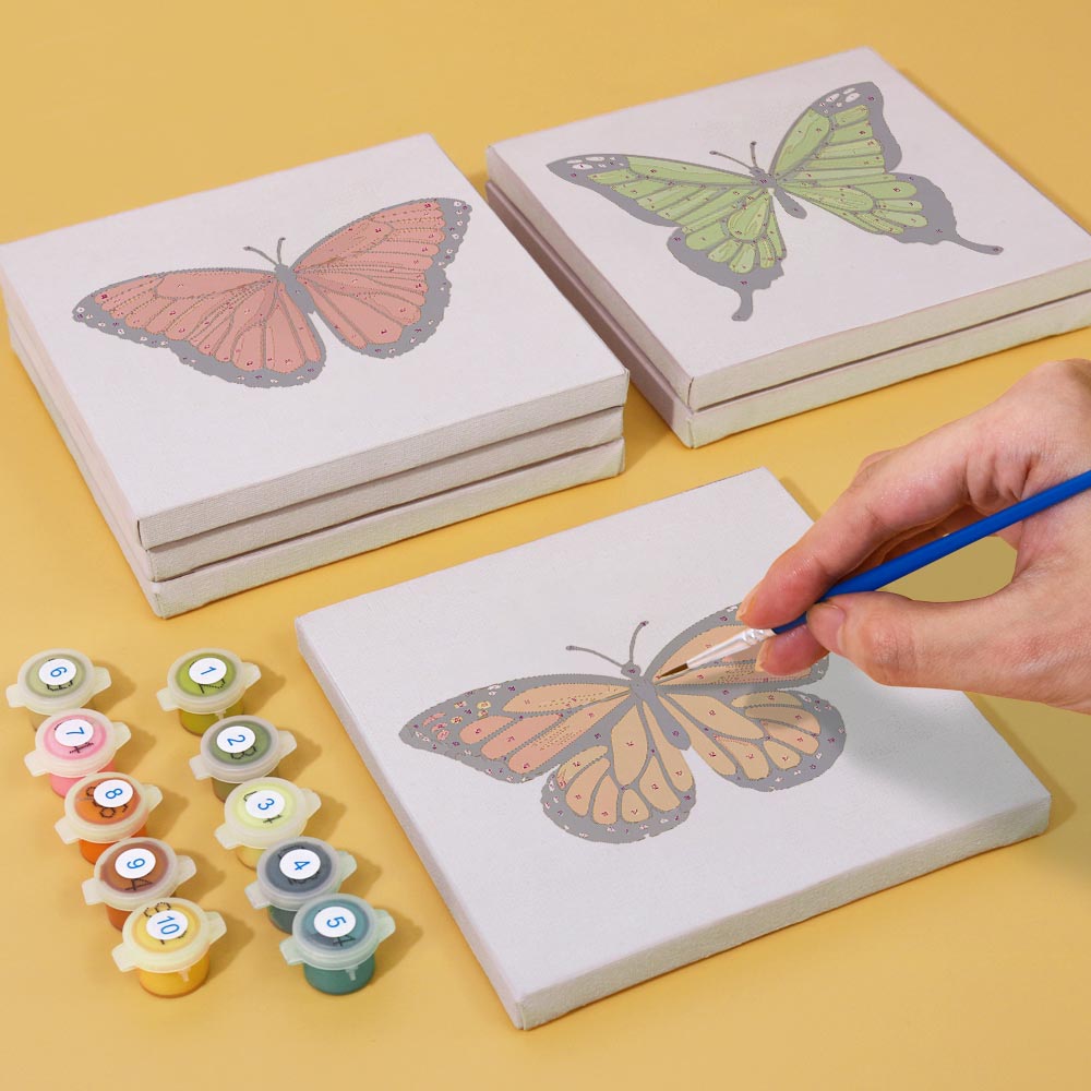 
Paint by Numbers – 6 Mini Paintings | Butterfly Collection