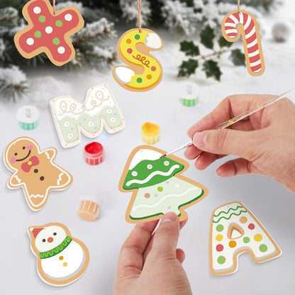 Paint by Numbers – 8 Christmas Ornaments – Gingerbread Cookies & Festive Treats Set