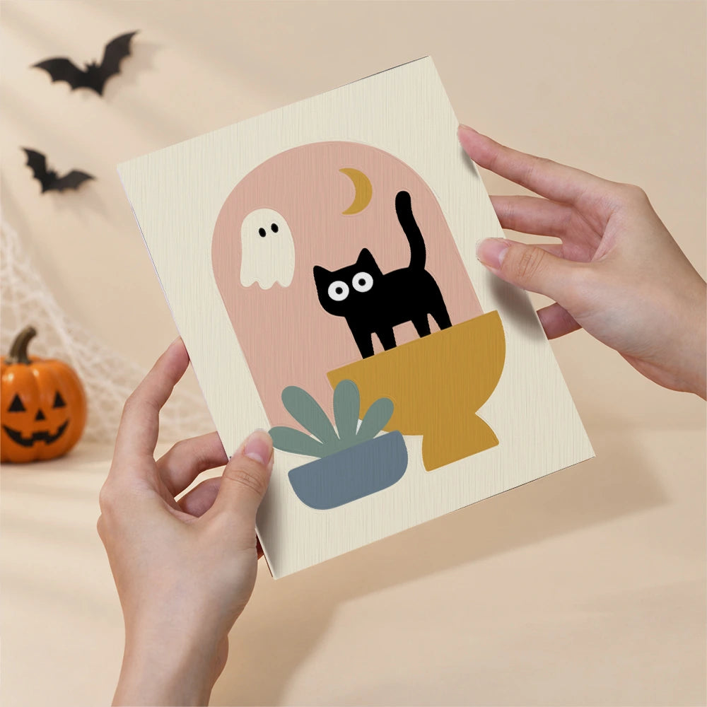 
Paint by Numbers – 6 Mini Paintings | Black Cats Among Wildflowers Set