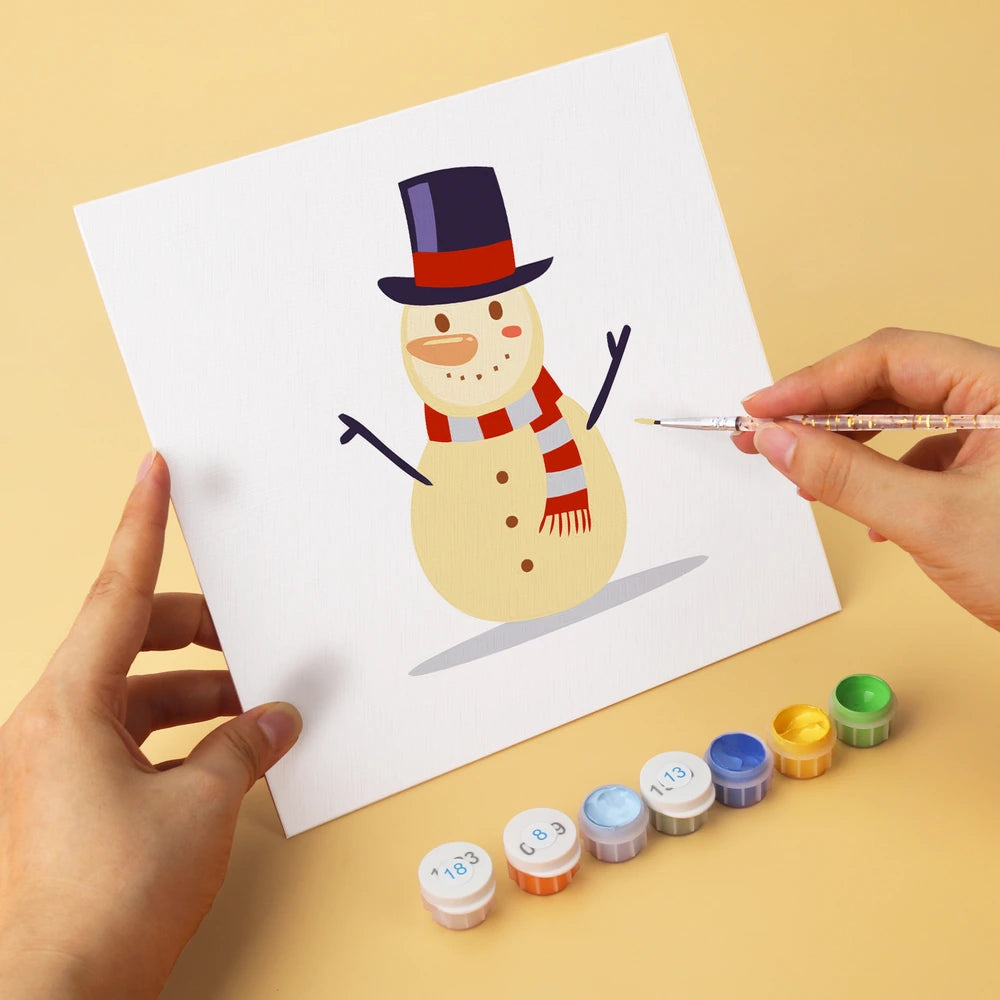 Paint by Numbers – 6 Mini Paintings | Christmas Toy Figures (Square)
