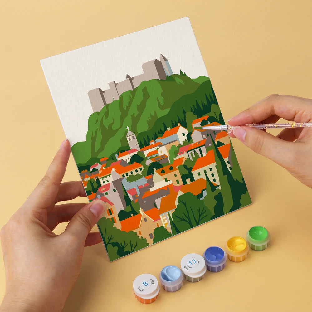 Paint by Numbers – 6 Mini Paintings | City Landmark Skylines