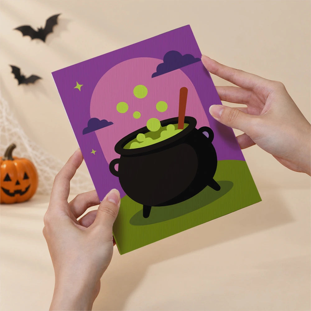 
Paint by Numbers – 6 Mini Paintings | Classic Halloween Icons Set