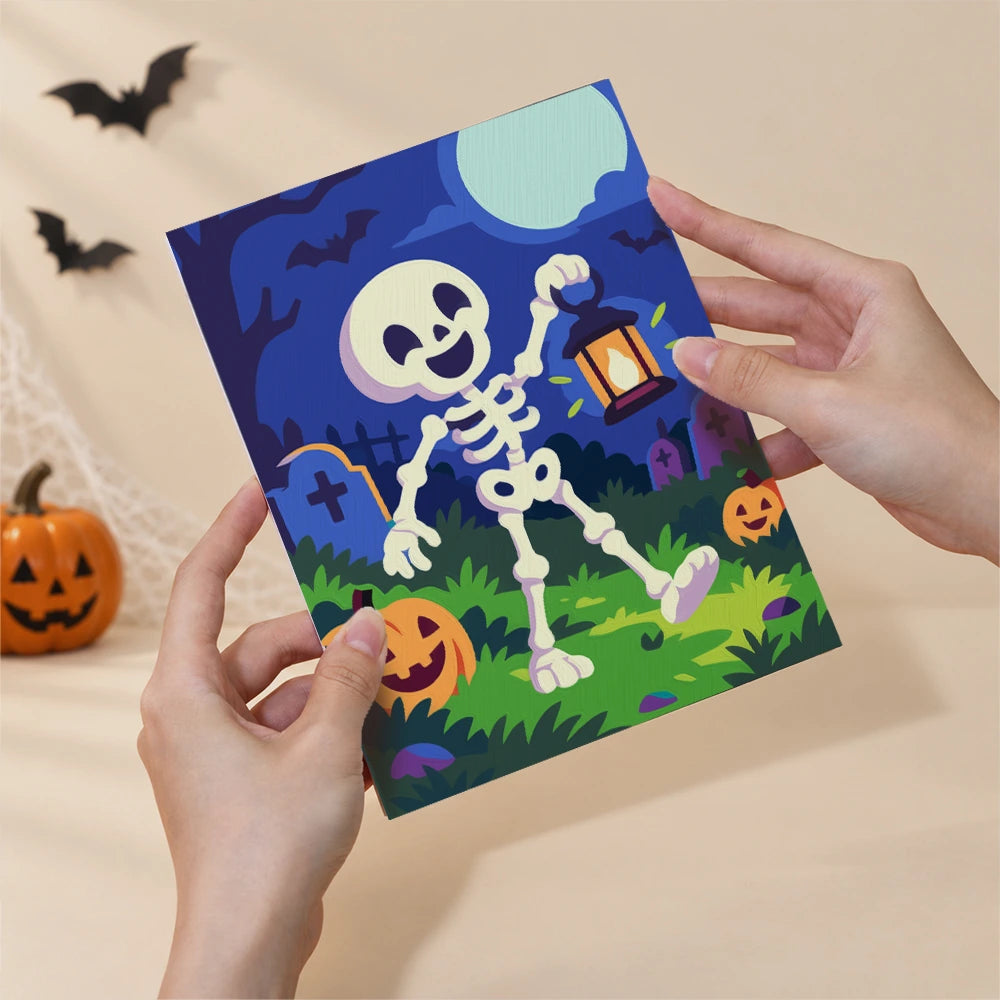 
Paint by Numbers – 6 Mini Paintings | Colorful Graveyard Friends Set
