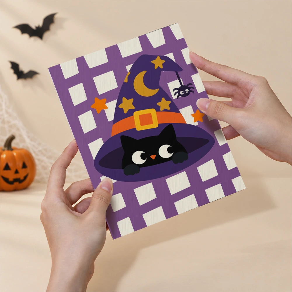 Paint by Numbers – 6 Mini Paintings | Gingham Halloween Characters Set