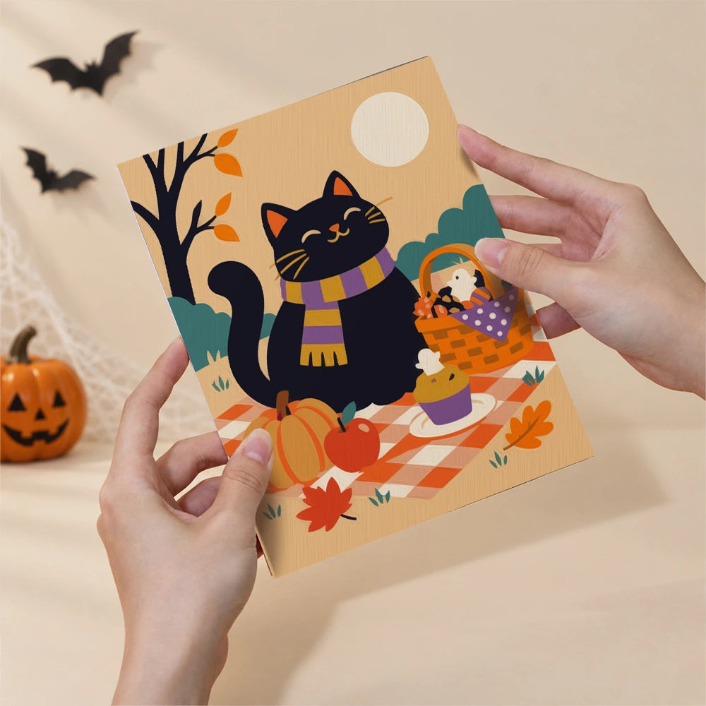 
Paint by Numbers – 6 Mini Paintings | Halloween Picnic in the Park Set