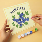 Paint by Numbers – 6 Mini Paintings | Italian Fruit Labels (Square)