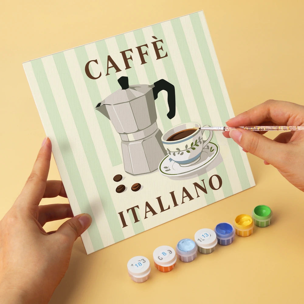 Paint by Numbers – 6 Mini Paintings | Italian Summer Labels (Square)