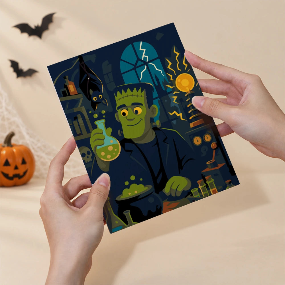 Paint by Numbers – 6 Mini Paintings | Monster Mansion Night Set
