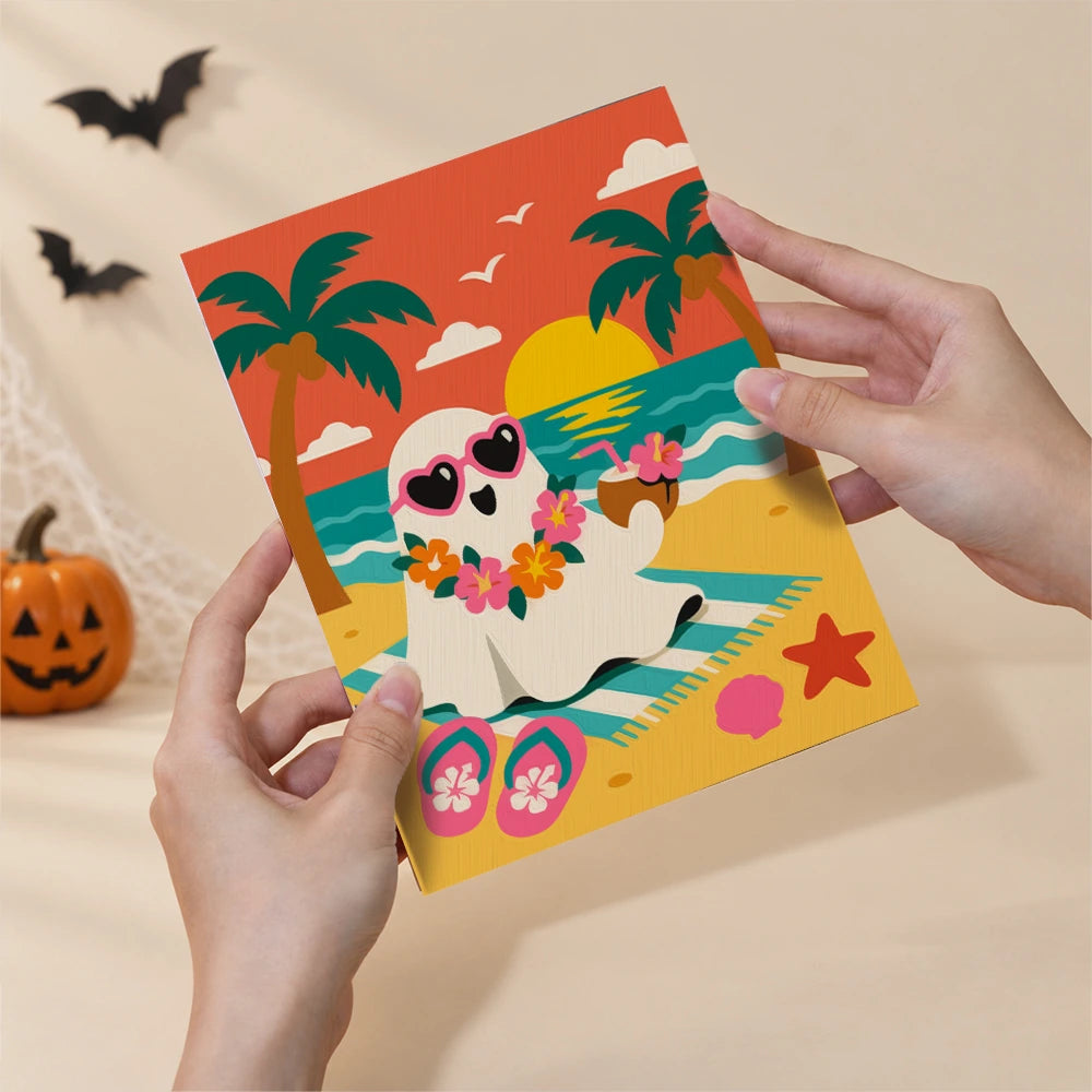 Paint by Numbers – 6 Mini Paintings | Monsters at the Tropical Beach Set