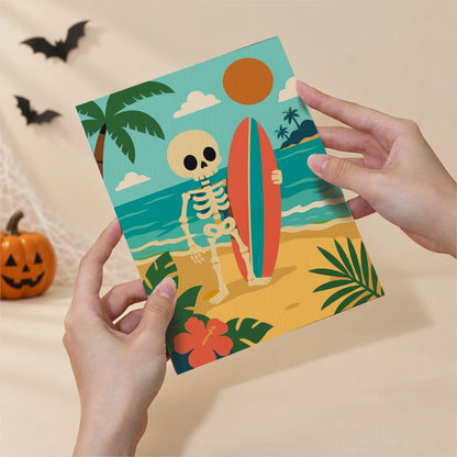 Paint by Numbers – 6 Mini Paintings | Monsters on Beach Vacation Set