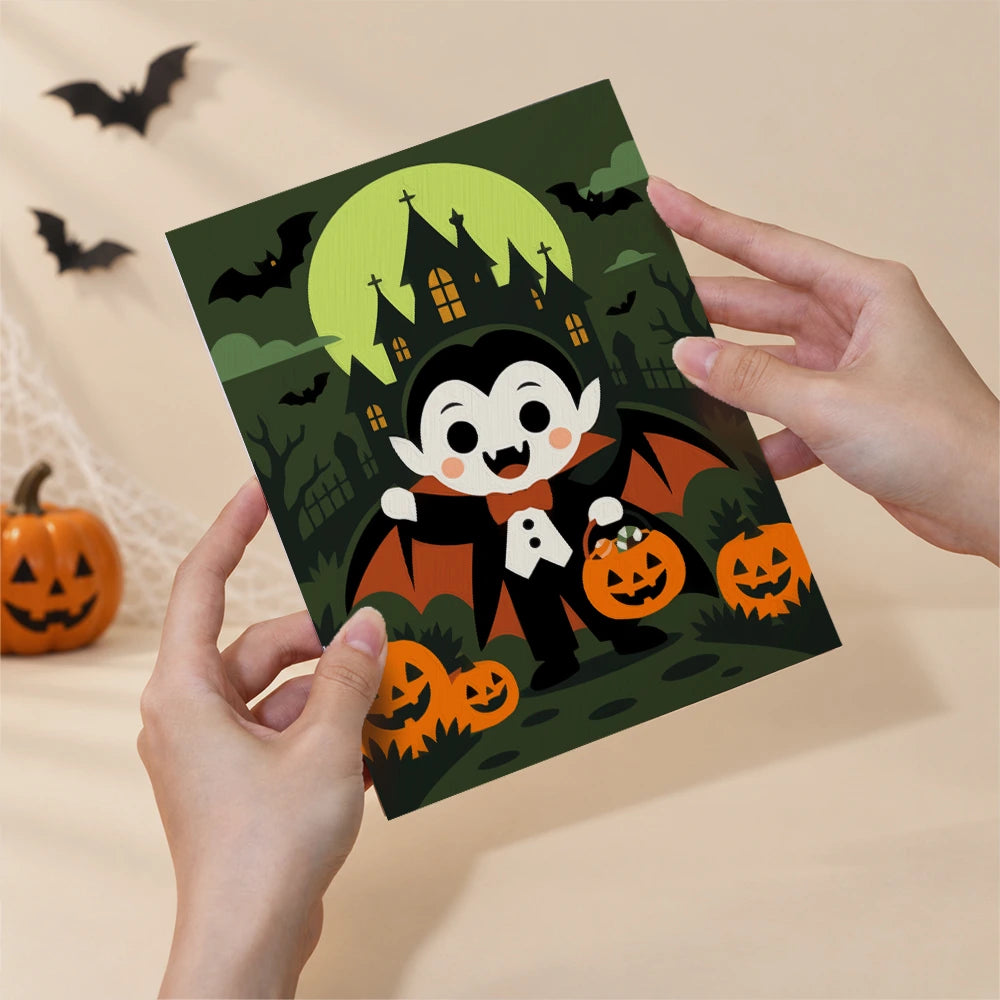 Paint by Numbers – 6 Mini Paintings | Neon Graveyard Characters Set