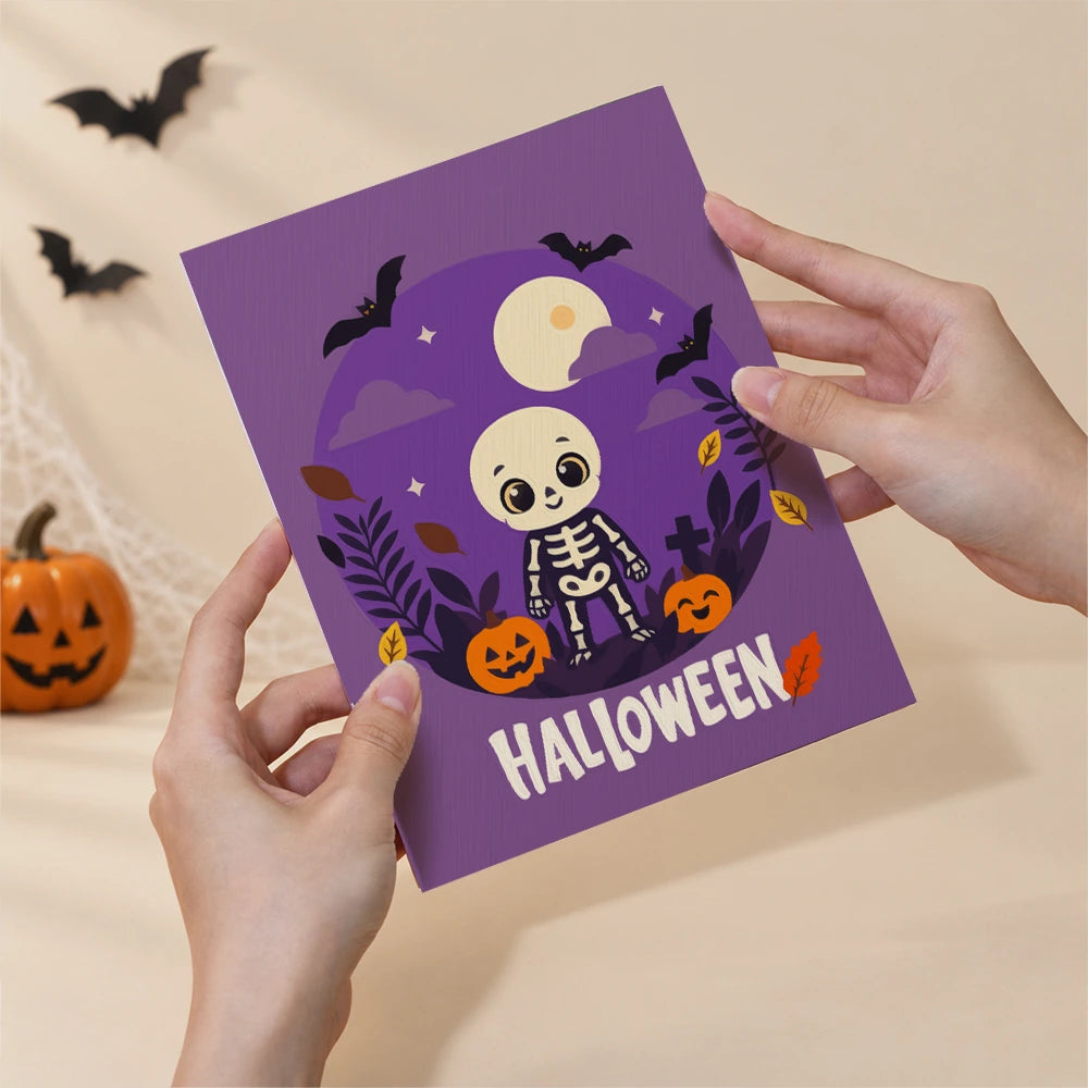Paint by Numbers – 6 Mini Paintings | Purple Halloween Lettering Set