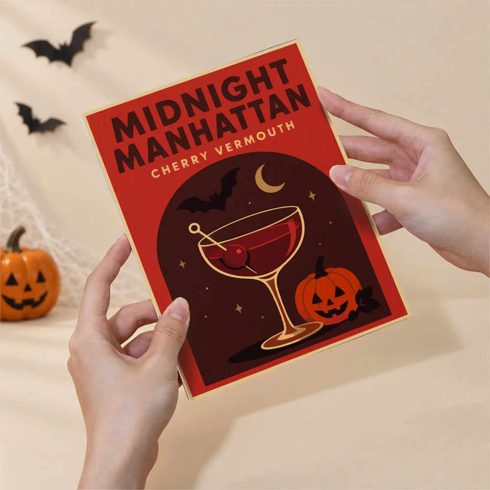 Paint by Numbers – 6 Mini Paintings | Spooky Cocktail Posters Set