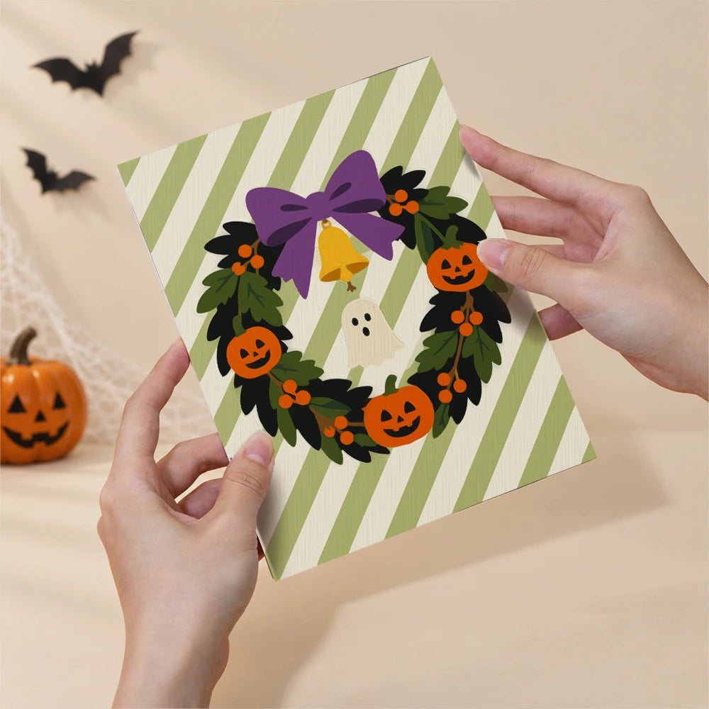Paint by Numbers – 6 Mini Paintings | Striped Halloween Decorations Set