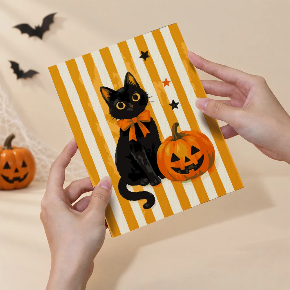 
Paint by Numbers – 6 Mini Paintings | Striped Witchy Halloween Set
