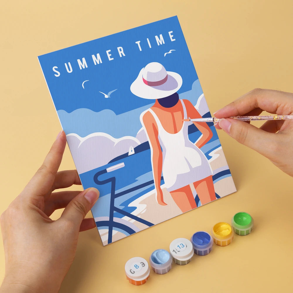 
Paint by Numbers – 6 Mini Paintings | Summer Time Travel Posters