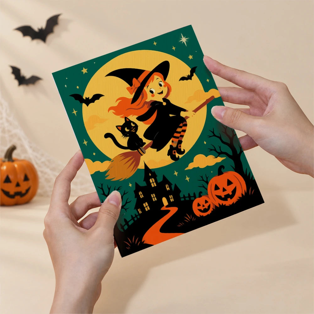 
Paint by Numbers – 6 Mini Paintings | Vintage Moon Face Monster Night Set
