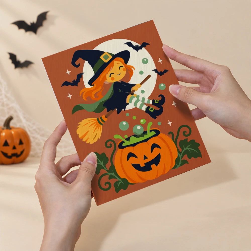 Paint by Numbers – 6 Mini Paintings | Witch Hats and Mischief Set