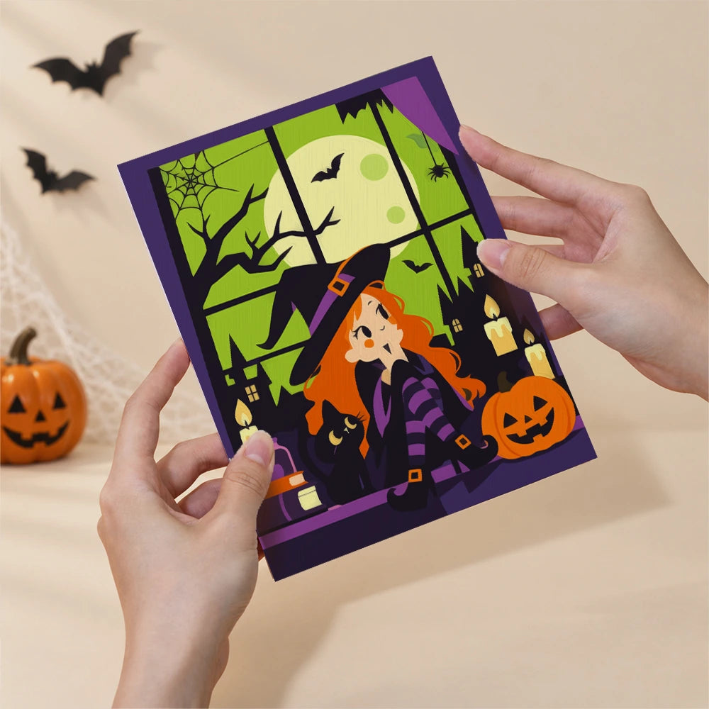 Paint by Numbers – 6 Mini Paintings | Witches at the Window Set