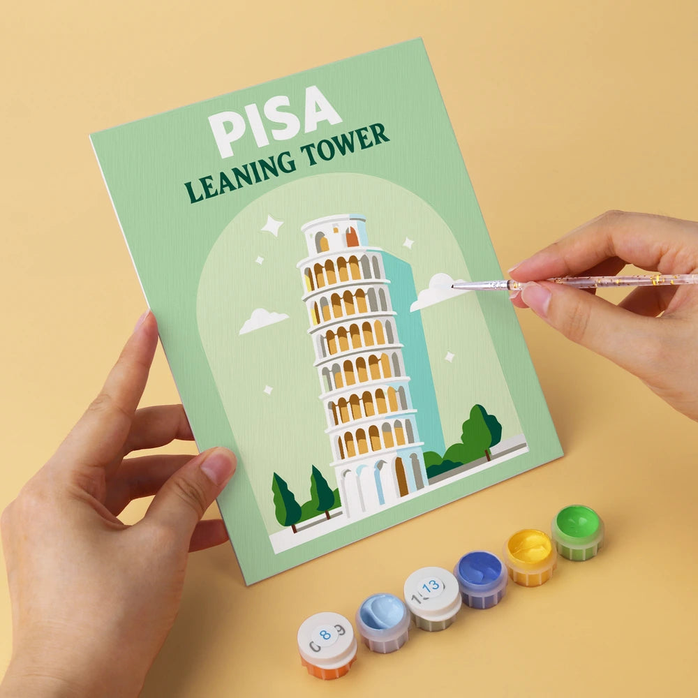 Paint by Numbers – 6 Mini Paintings | World Landmark Travel Posters