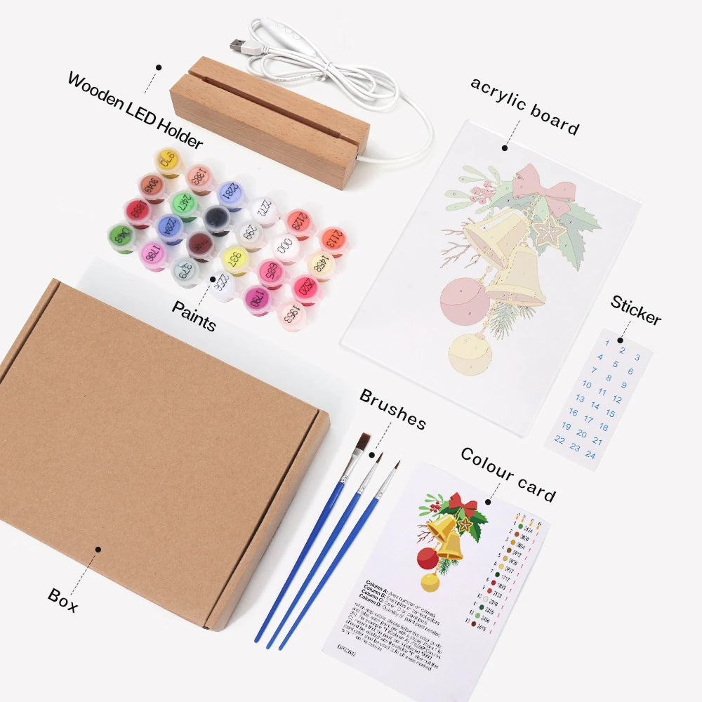 Paint by Numbers - Christmas Light | Golden Christmas Bells