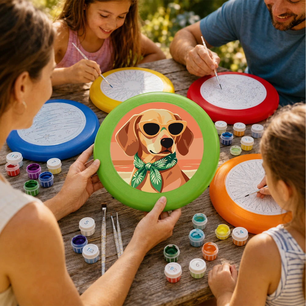 
Paint by Numbers - Frisbee | Beach Dog in Sunglasses