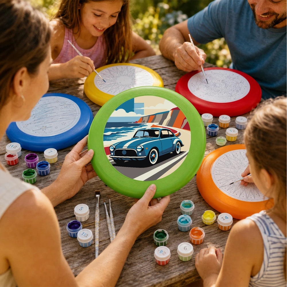Paint by Numbers - Frisbee | Classic Car by the Sea