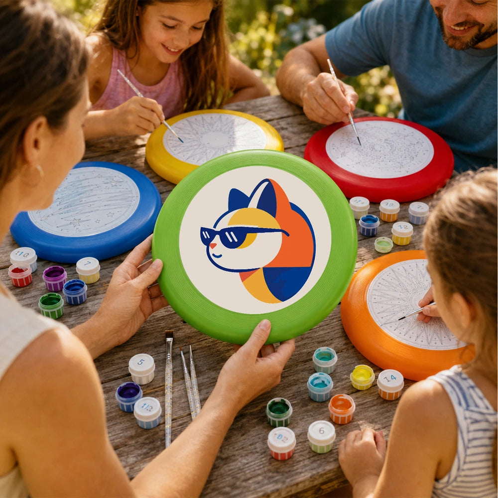 
Paint by Numbers - Frisbee | Cool Geometric Fox