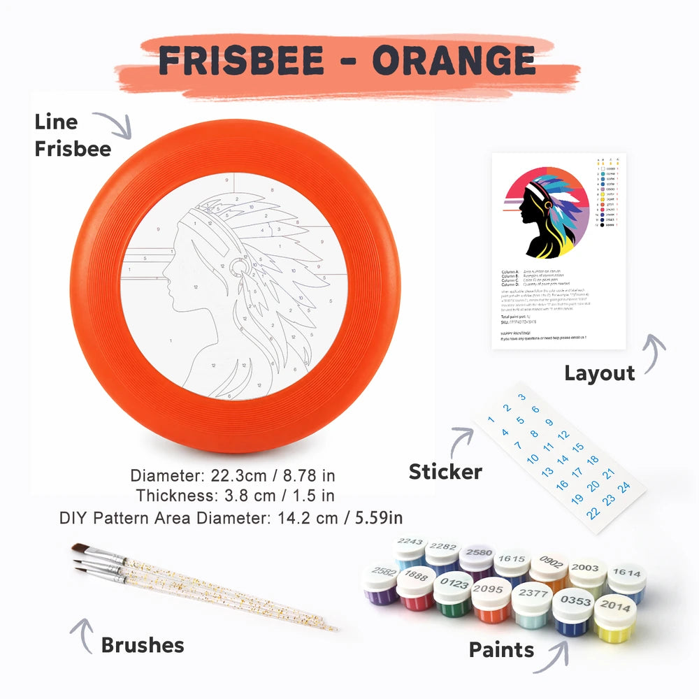 Paint by Numbers - Frisbee | Feather Headdress Portrait
