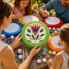 Paint by Numbers - Frisbee | Folk Bloom in Orange