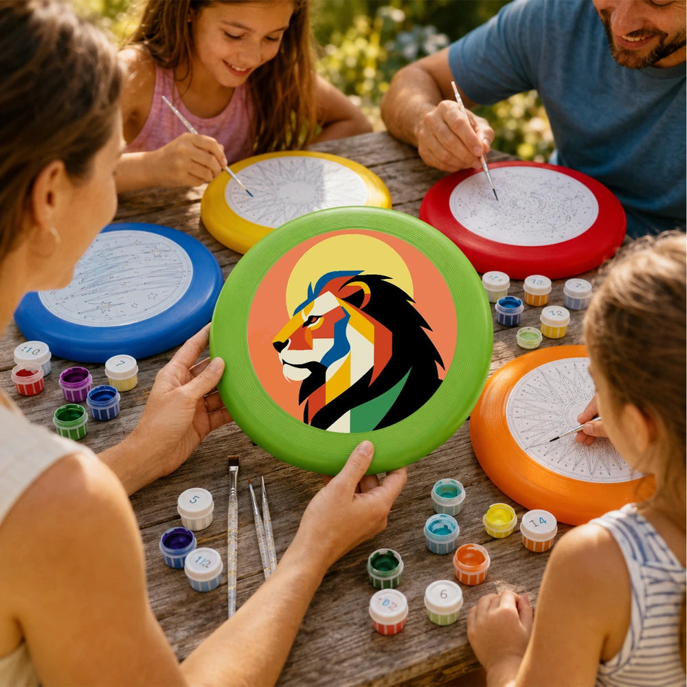 
Paint by Numbers - Frisbee | Geometric Lion