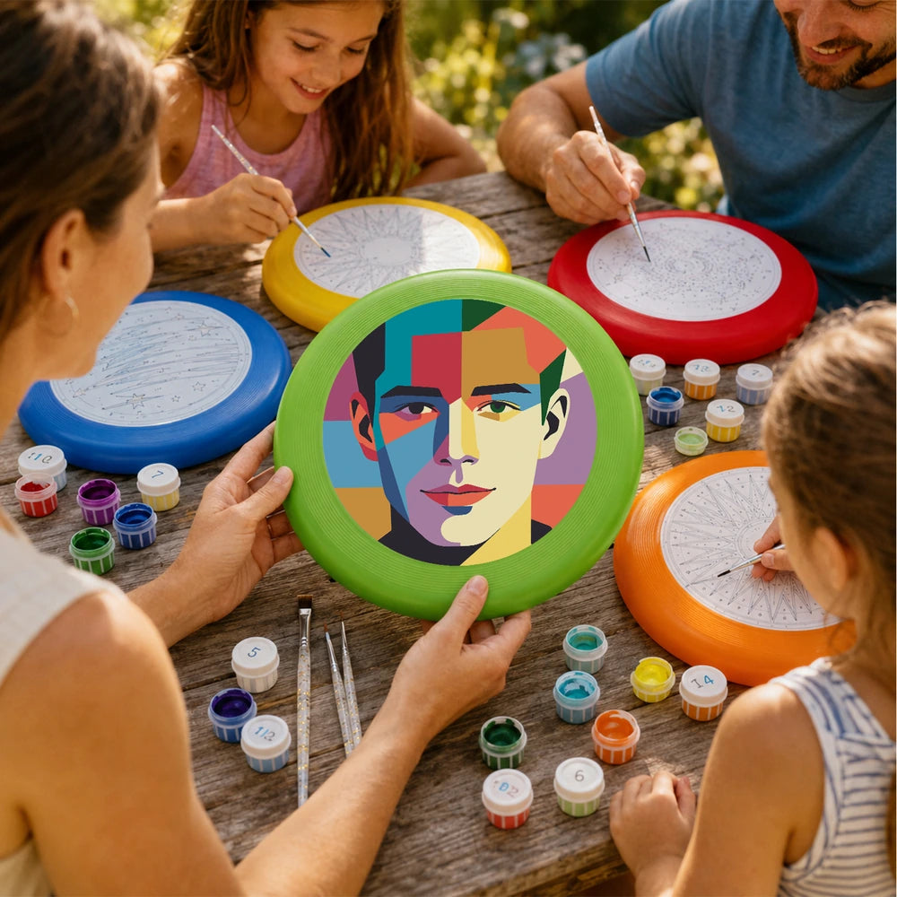 Paint by Numbers - Frisbee | Geometric Man Portrait