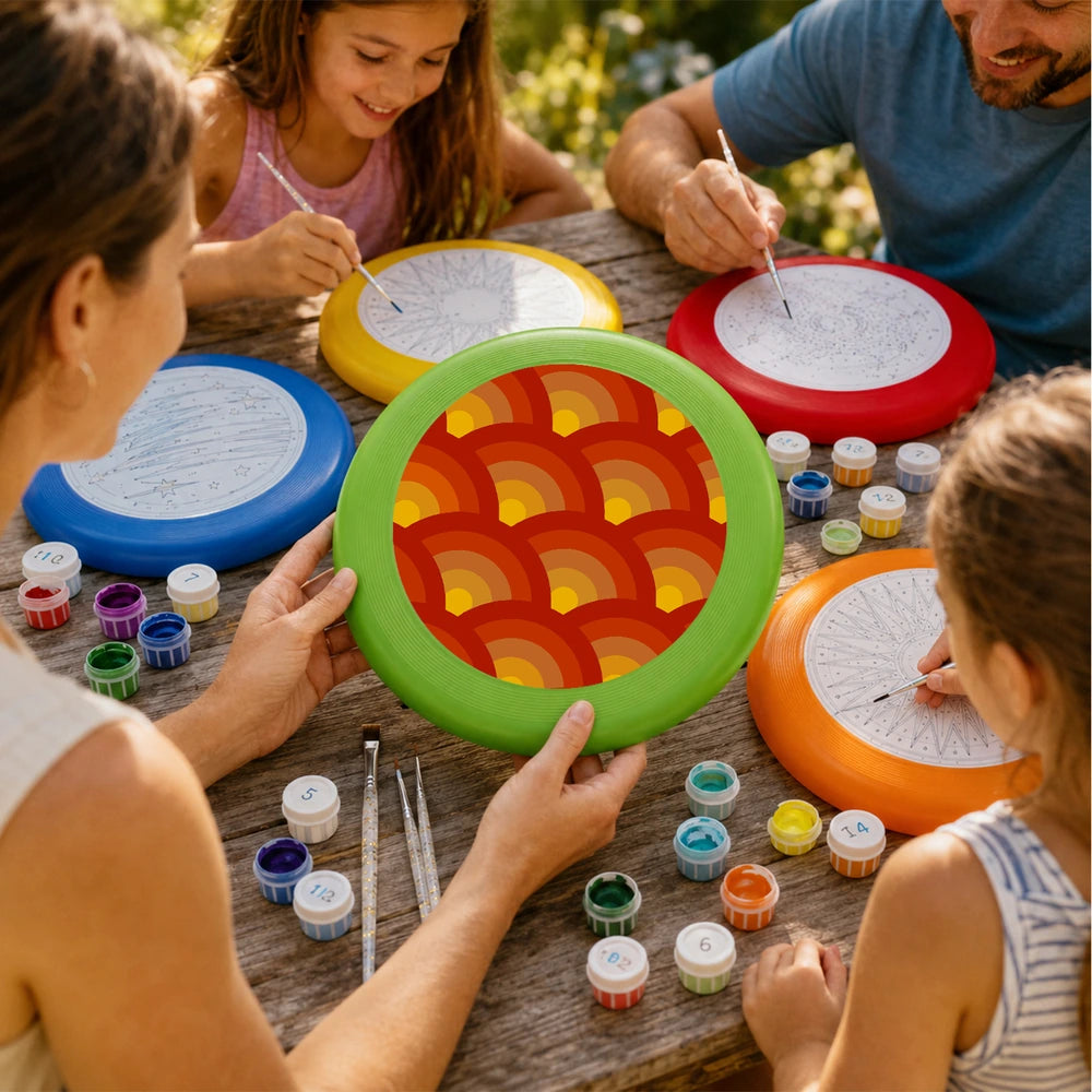 Paint by Numbers - Frisbee | Orange Scale Pattern