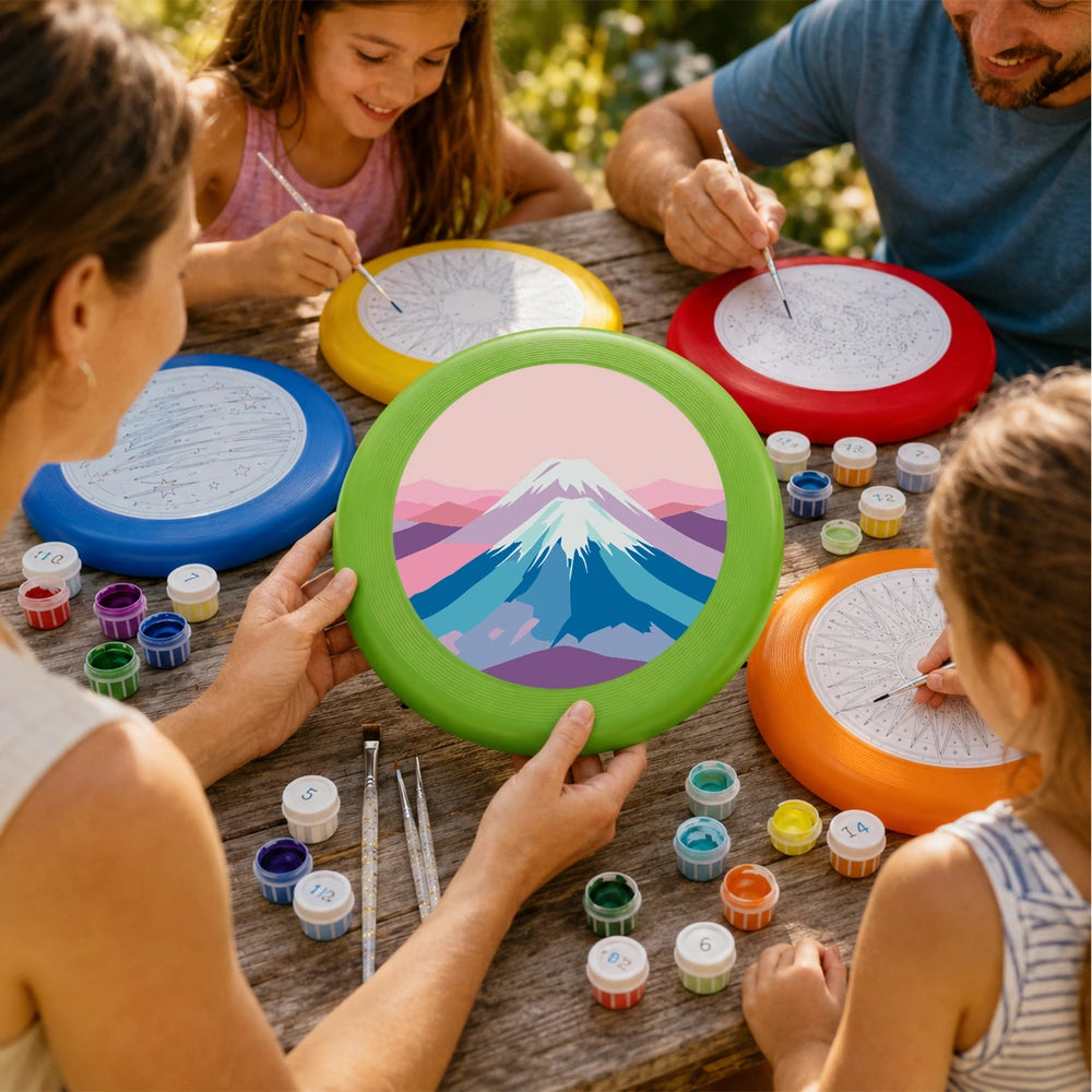 
Paint by Numbers - Frisbee | Pastel Mount Fuji