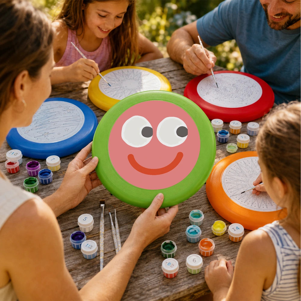 
Paint by Numbers - Frisbee | Pink Smiley Face