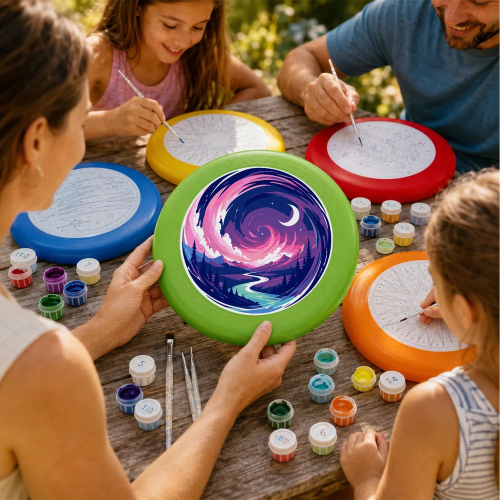 
Paint by Numbers - Frisbee | Pink Wave Swirl