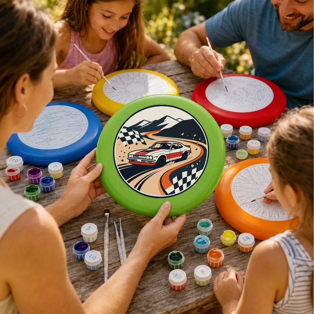 Paint by Numbers - Frisbee | Race Car on the Track