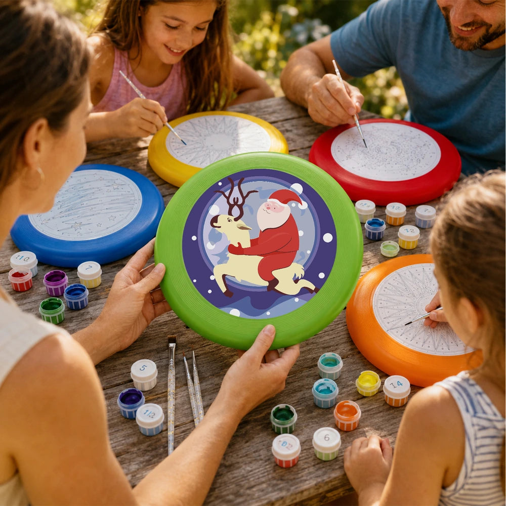 Paint by Numbers - Frisbee | Santa Riding a Reindeer
