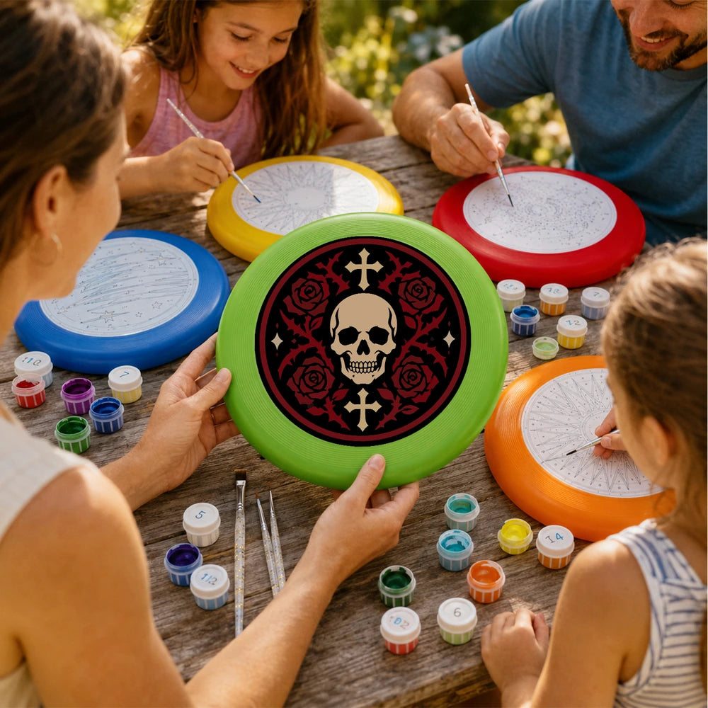 
Paint by Numbers - Frisbee | Skull with Roses