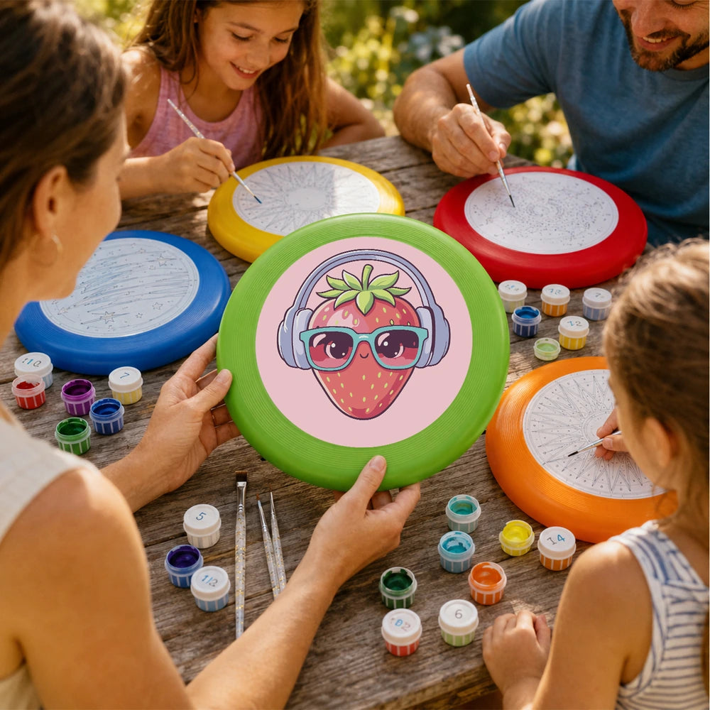 Paint by Numbers - Frisbee | Strawberry with Headphones